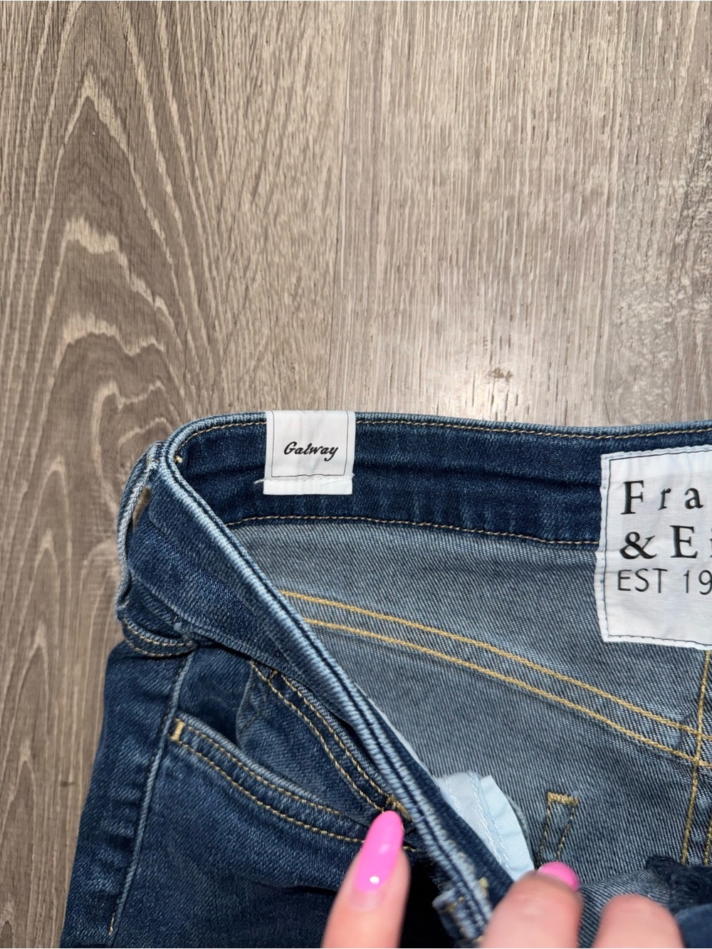 Frank & Eileen Dark Blue Galway High-Rise Wide Leg Jeans - Picture 5 of 7